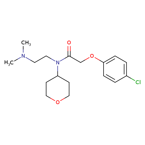 2-(4-chlorophenoxy)-N-[2-(dimethylamino)ethyl]-N-(oxan-4-yl)acetamide