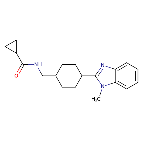 N-{[4-(1-methyl-1H-1,3-benzodiazol-2-yl)cyclohexyl]methyl}cyclopropanecarboxamide