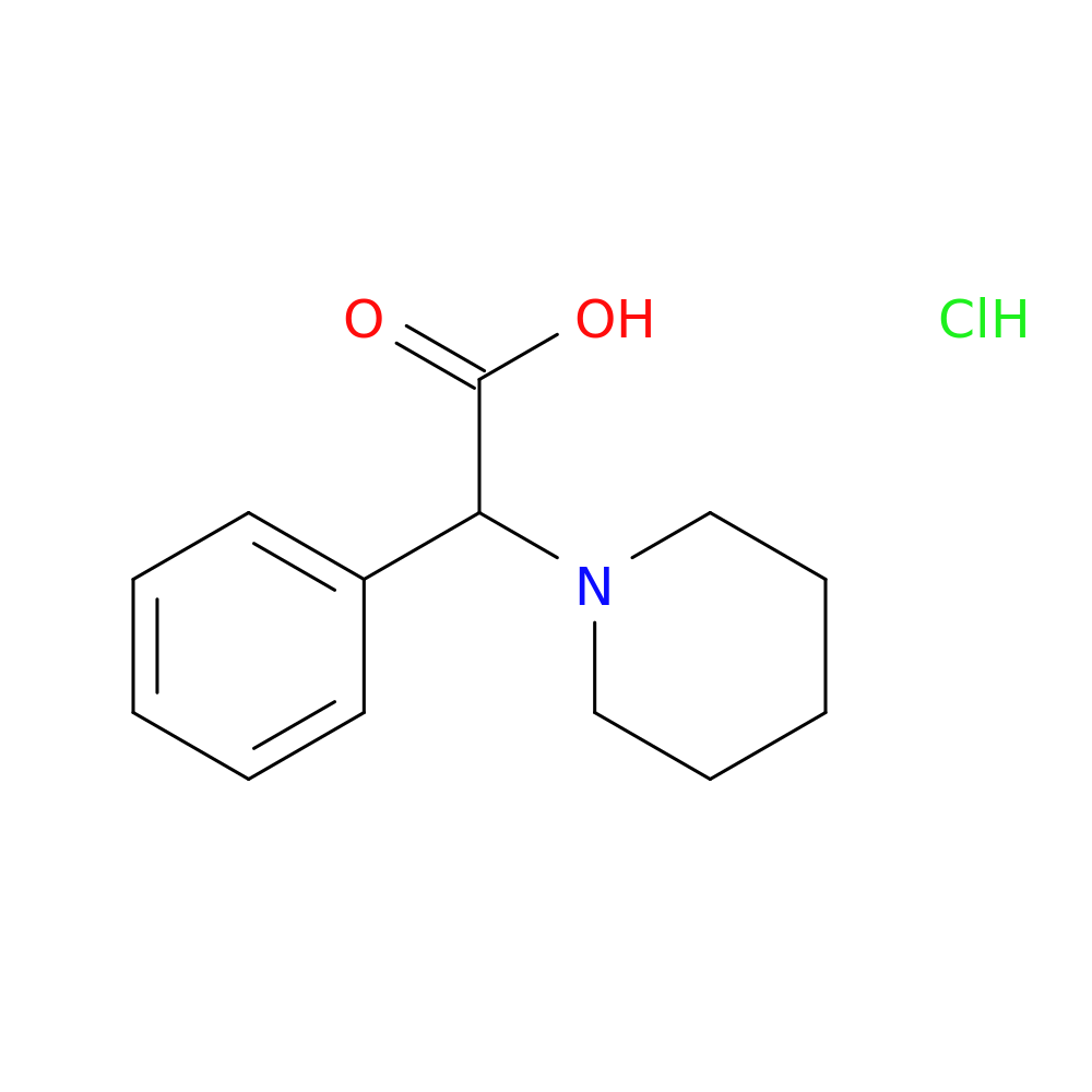 2-Phenyl-2-(piperidin-1-yl)acetic acid hydrochloride