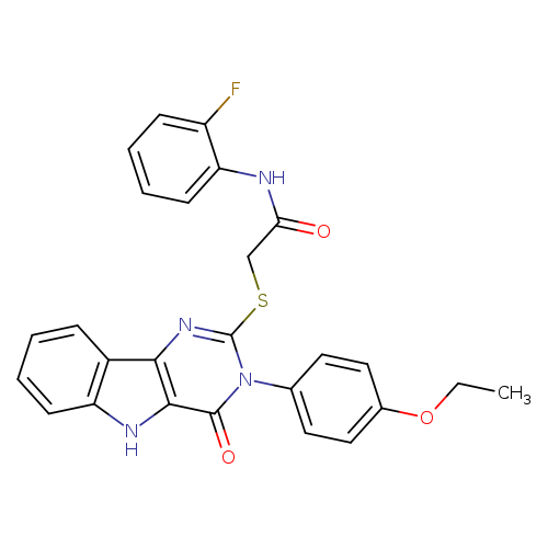 2-{[3-(4-ethoxyphenyl)-4-oxo-3H,4H,5H-pyrimido[5,4-b]indol-2-yl]sulfanyl}-N-(2-fluorophenyl)acetamide