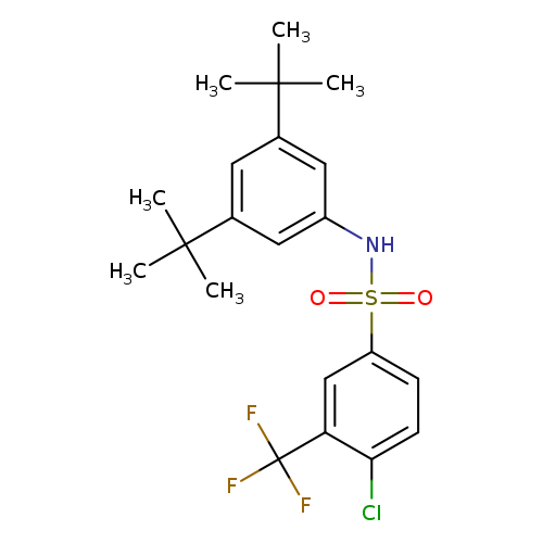 4-chloro-N-(3,5-di-tert-butylphenyl)-3-(trifluoromethyl)benzene-1-sulfonamide