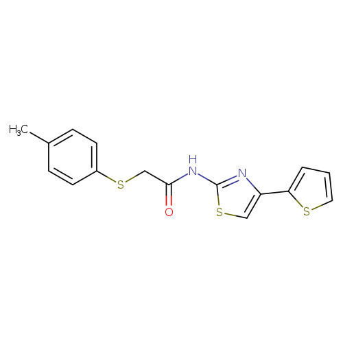 2-[(4-methylphenyl)sulfanyl]-N-[4-(thiophen-2-yl)-1,3-thiazol-2-yl]acetamide