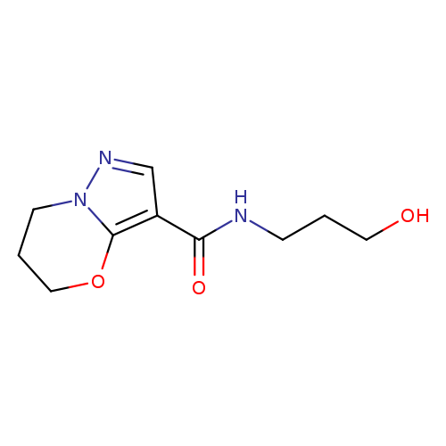 N-(3-hydroxypropyl)-5H,6H,7H-pyrazolo[3,2-b][1,3]oxazine-3-carboxamide