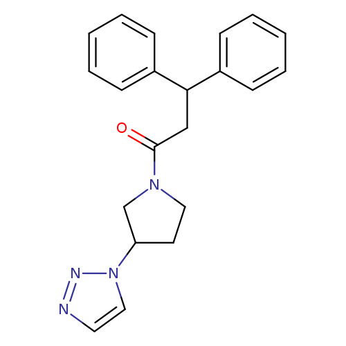 3,3-diphenyl-1-[3-(1H-1,2,3-triazol-1-yl)pyrrolidin-1-yl]propan-1-one