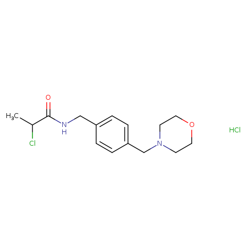 2-chloro-N-{[4-(morpholin-4-ylmethyl)phenyl]methyl}propanamide hydrochloride