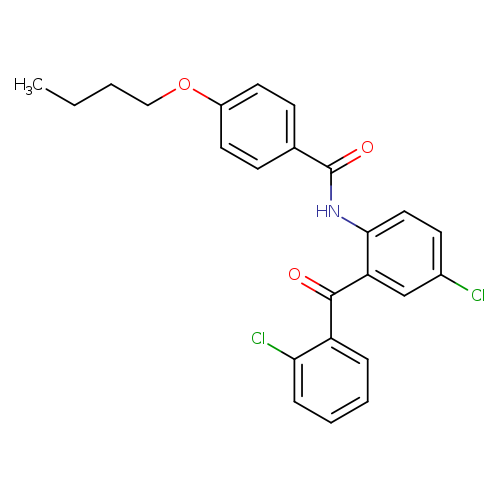 4-butoxy-N-[4-chloro-2-(2-chlorobenzoyl)phenyl]benzamide