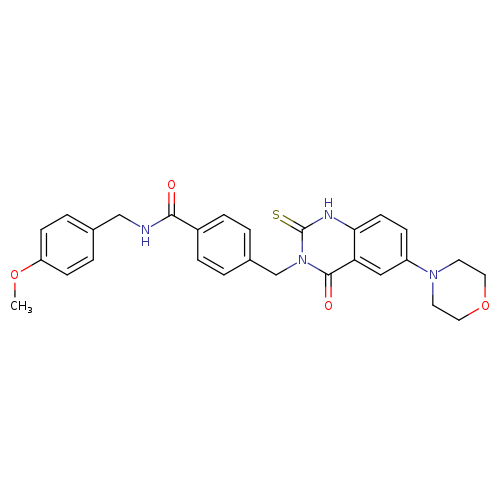 N-[(4-methoxyphenyl)methyl]-4-{[6-(morpholin-4-yl)-4-oxo-2-sulfanylidene-1,2,3,4-tetrahydroquinazolin-3-yl]methyl}benzamide