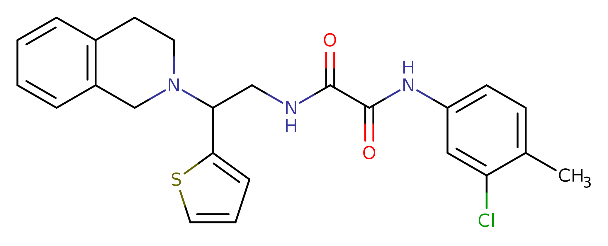N'-(3-chloro-4-methylphenyl)-N-[2-(1,2,3,4-tetrahydroisoquinolin-2-yl)-2-(thiophen-2-yl)ethyl]ethanediamide