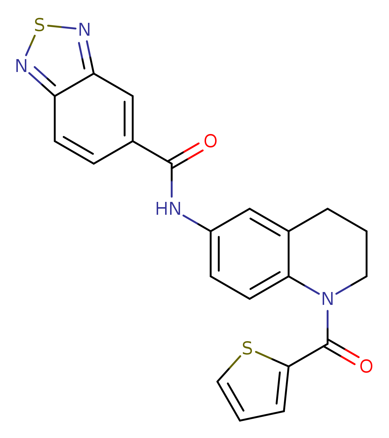 N-[1-(thiophene-2-carbonyl)-1,2,3,4-tetrahydroquinolin-6-yl]-2,1,3-benzothiadiazole-5-carboxamide