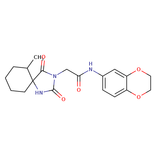 N-(2,3-dihydro-1,4-benzodioxin-6-yl)-2-{6-methyl-2,4-dioxo-1,3-diazaspiro[4.5]decan-3-yl}acetamide