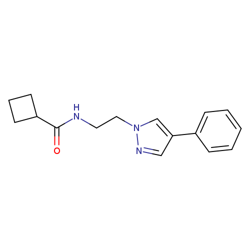 N-[2-(4-phenyl-1H-pyrazol-1-yl)ethyl]cyclobutanecarboxamide