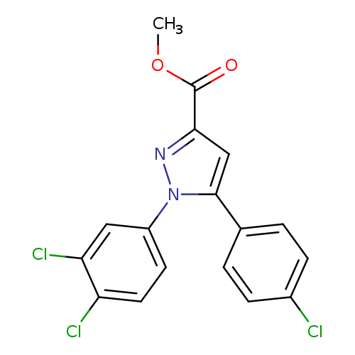 methyl 5-(4-chlorophenyl)-1-(3,4-dichlorophenyl)-1H-pyrazole-3-carboxylate