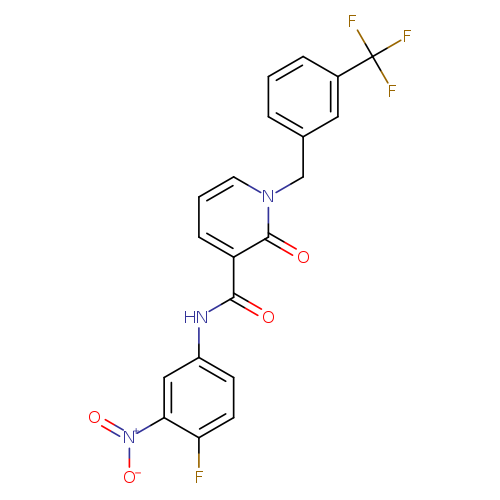 N-(4-fluoro-3-nitrophenyl)-2-oxo-1-{[3-(trifluoromethyl)phenyl]methyl}-1,2-dihydropyridine-3-carboxamide