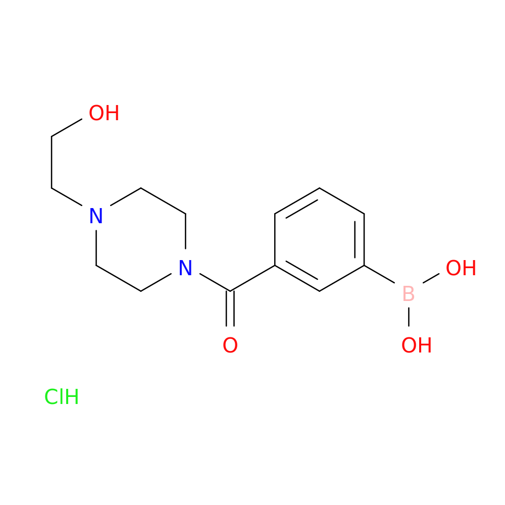 3-(4-(2-Hydroxyethyl)piperazine-1-carbonyl)phenylboronic acid, HCl