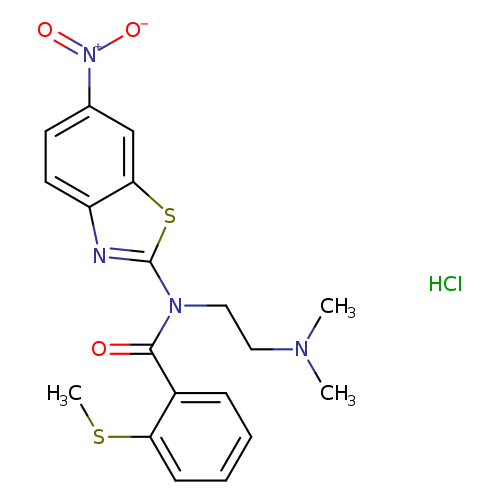N-[2-(dimethylamino)ethyl]-2-(methylsulfanyl)-N-(6-nitro-1,3-benzothiazol-2-yl)benzamide hydrochloride