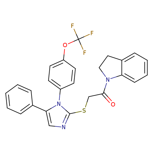 1-(2,3-dihydro-1H-indol-1-yl)-2-({5-phenyl-1-[4-(trifluoromethoxy)phenyl]-1H-imidazol-2-yl}sulfanyl)ethan-1-one