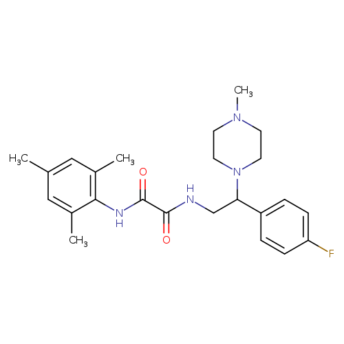 N'-[2-(4-fluorophenyl)-2-(4-methylpiperazin-1-yl)ethyl]-N-(2,4,6-trimethylphenyl)ethanediamide