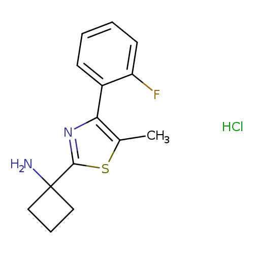 1-[4-(2-fluorophenyl)-5-methyl-1,3-thiazol-2-yl]cyclobutan-1-amine hydrochloride