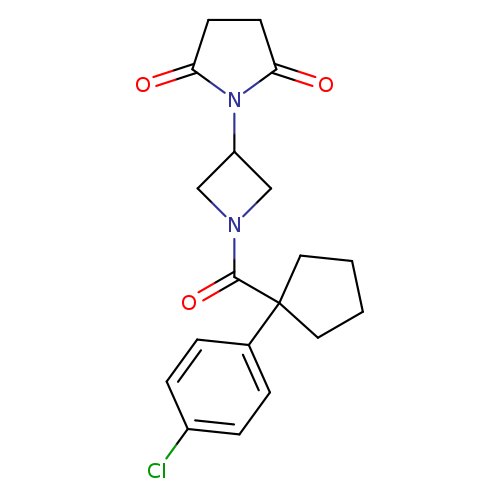 1-{1-[1-(4-chlorophenyl)cyclopentanecarbonyl]azetidin-3-yl}pyrrolidine-2,5-dione