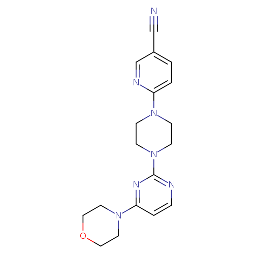 6-{4-[4-(morpholin-4-yl)pyrimidin-2-yl]piperazin-1-yl}pyridine-3-carbonitrile