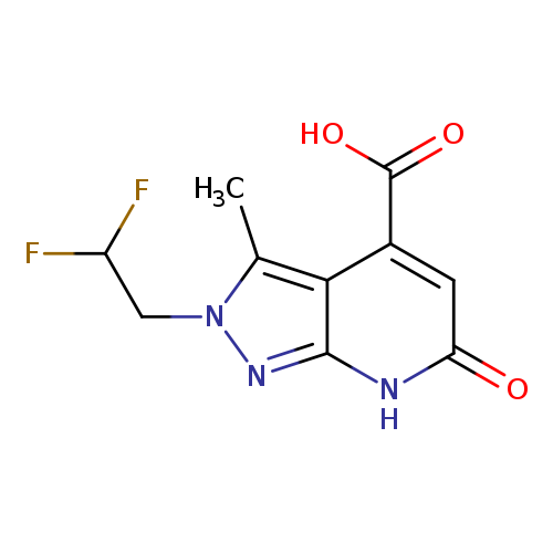 2-(2,2-difluoroethyl)-3-methyl-6-oxo-2H,6H,7H-pyrazolo[3,4-b]pyridine-4-carboxylic acid