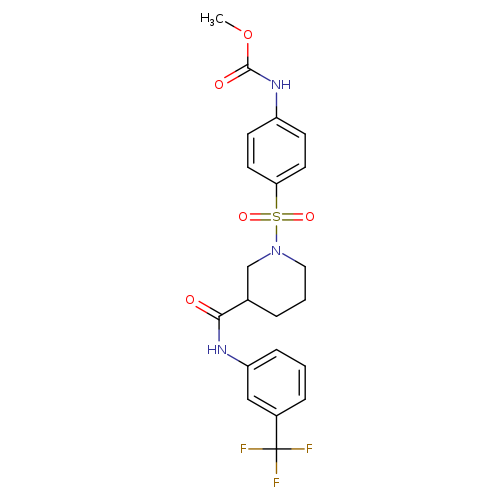 methyl N-{4-[(3-{[3-(trifluoromethyl)phenyl]carbamoyl}piperidin-1-yl)sulfonyl]phenyl}carbamate