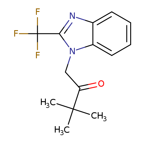 3,3-dimethyl-1-[2-(trifluoromethyl)-1H-1,3-benzodiazol-1-yl]butan-2-one