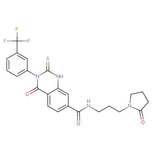 4-oxo-N-[3-(2-oxopyrrolidin-1-yl)propyl]-2-sulfanylidene-3-[3-(trifluoromethyl)phenyl]-1,2,3,4-tetrahydroquinazoline-7-carboxamide