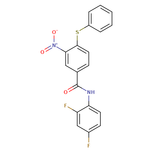 N-(2,4-difluorophenyl)-3-nitro-4-(phenylsulfanyl)benzamide