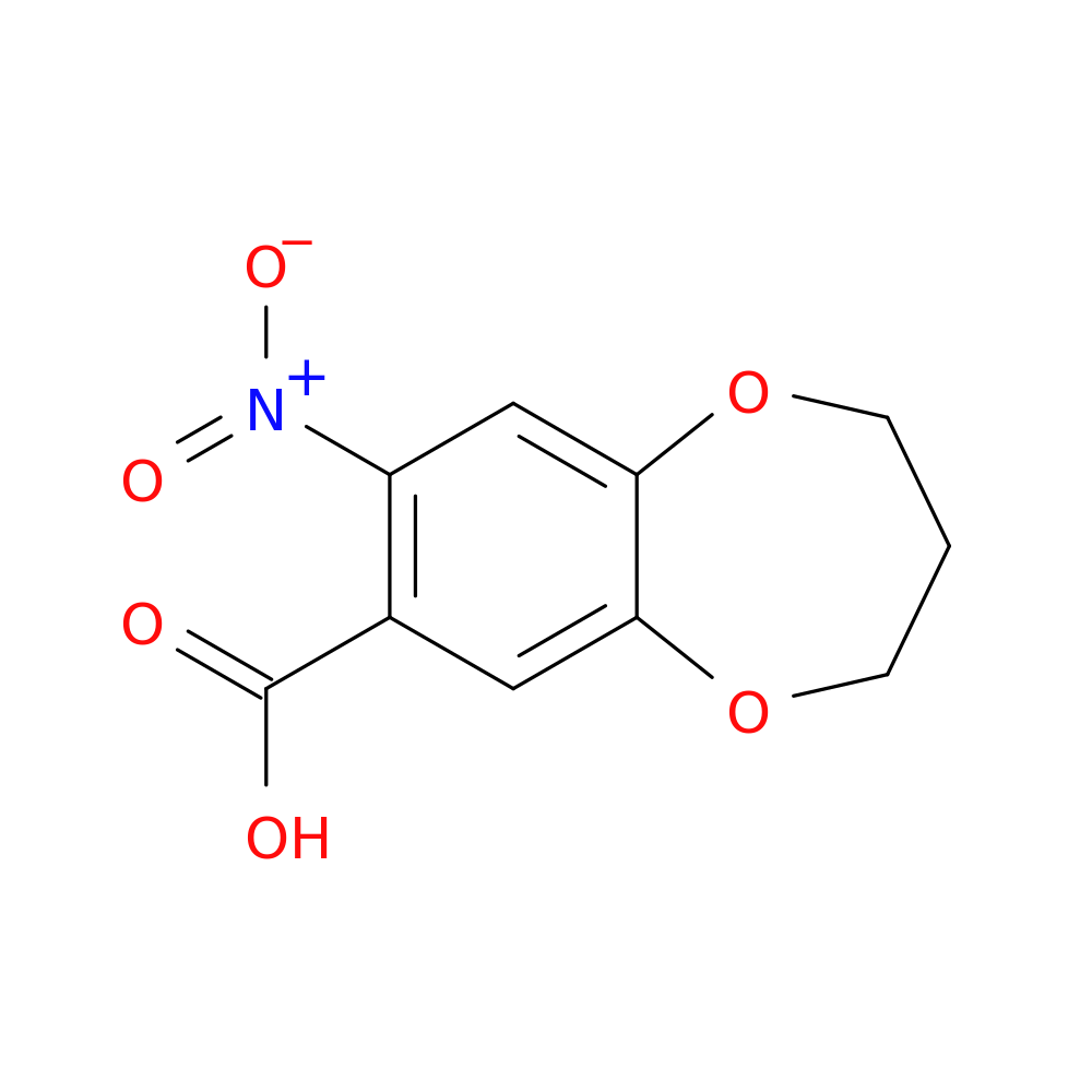 8-nitro-3,4-dihydro-2H-1,5-benzodioxepine-7-carboxylic acid