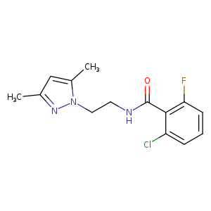2-chloro-N-[2-(3,5-dimethyl-1H-pyrazol-1-yl)ethyl]-6-fluorobenzamide