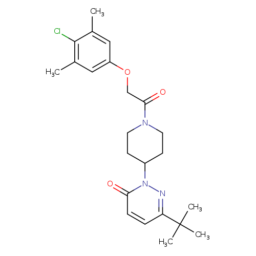 6-tert-butyl-2-{1-[2-(4-chloro-3,5-dimethylphenoxy)acetyl]piperidin-4-yl}-2,3-dihydropyridazin-3-one