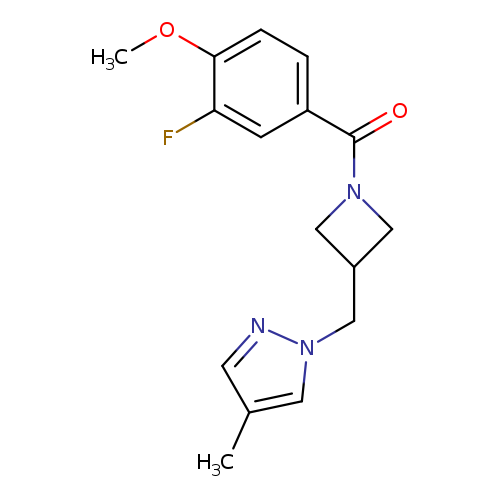 1-{[1-(3-fluoro-4-methoxybenzoyl)azetidin-3-yl]methyl}-4-methyl-1H-pyrazole