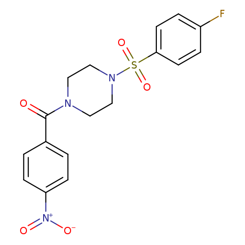 1-(4-fluorobenzenesulfonyl)-4-(4-nitrobenzoyl)piperazine