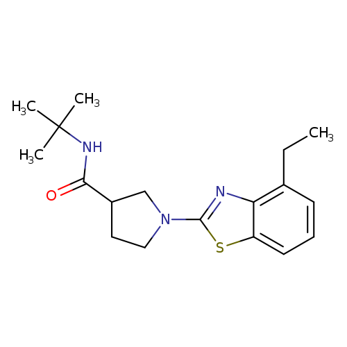 N-tert-butyl-1-(4-ethyl-1,3-benzothiazol-2-yl)pyrrolidine-3-carboxamide