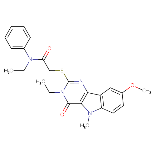 N-ethyl-2-({3-ethyl-8-methoxy-5-methyl-4-oxo-3H,4H,5H-pyrimido[5,4-b]indol-2-yl}sulfanyl)-N-phenylacetamide