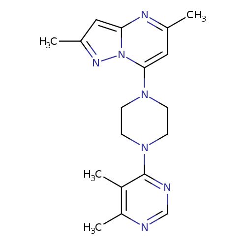 4-(4-{2,5-dimethylpyrazolo[1,5-a]pyrimidin-7-yl}piperazin-1-yl)-5,6-dimethylpyrimidine