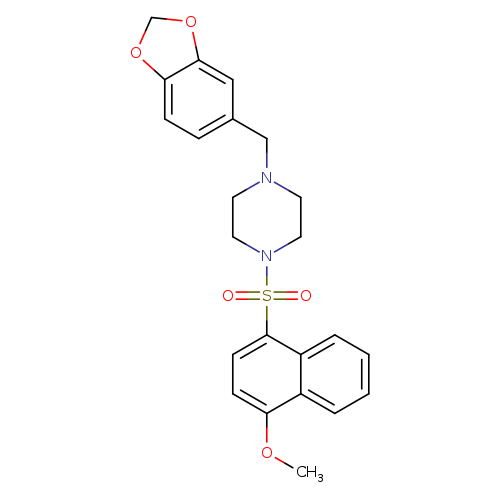 1-[(2H-1,3-benzodioxol-5-yl)methyl]-4-[(4-methoxynaphthalen-1-yl)sulfonyl]piperazine