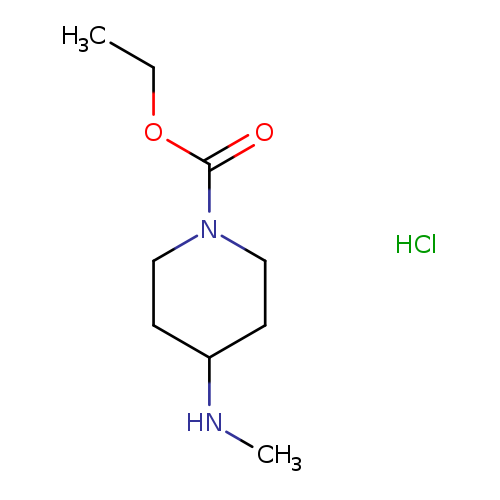 1-Piperidinecarboxylic acid, 4-(methylamino)-, ethyl ester, hydrochloride (1:1)