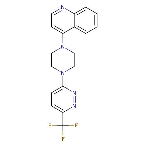 4-{4-[6-(trifluoromethyl)pyridazin-3-yl]piperazin-1-yl}quinoline