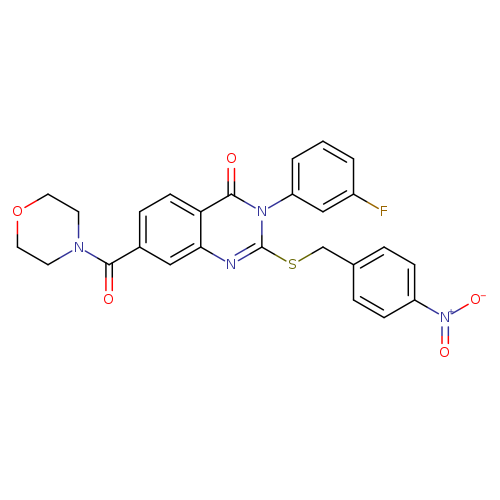 3-(3-fluorophenyl)-7-(morpholine-4-carbonyl)-2-{[(4-nitrophenyl)methyl]sulfanyl}-3,4-dihydroquinazolin-4-one