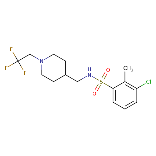 3-chloro-2-methyl-N-{[1-(2,2,2-trifluoroethyl)piperidin-4-yl]methyl}benzene-1-sulfonamide