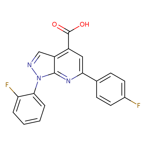 1-(2-Fluorophenyl)-6-(4-fluorophenyl)-1H-pyrazolo[3,4-b]pyridine-4-carboxylic acid