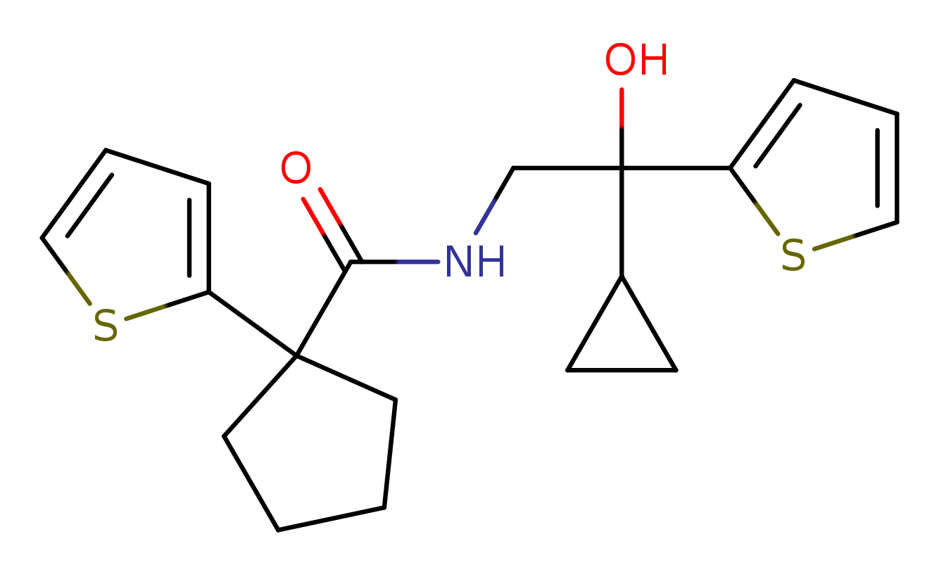 N-[2-cyclopropyl-2-hydroxy-2-(thiophen-2-yl)ethyl]-1-(thiophen-2-yl)cyclopentane-1-carboxamide