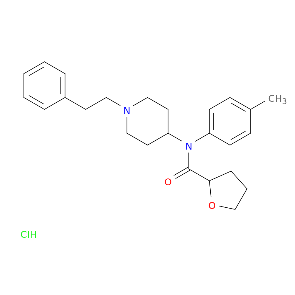 N-(1-phenethylpiperidin-4-yl)-N-(p-tolyl)tetrahydrofuran-2-carboxamide,monohydrochloride