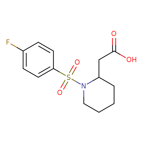 (1-[(4-FLUOROPHENYL)SULFONYL]PIPERIDIN-2-YL)ACETIC ACID