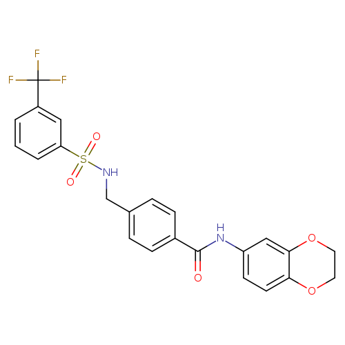 N-(2,3-dihydro-1,4-benzodioxin-6-yl)-4-{[3-(trifluoromethyl)benzenesulfonamido]methyl}benzamide