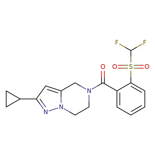 2-cyclopropyl-5-(2-difluoromethanesulfonylbenzoyl)-4H,5H,6H,7H-pyrazolo[1,5-a]pyrazine