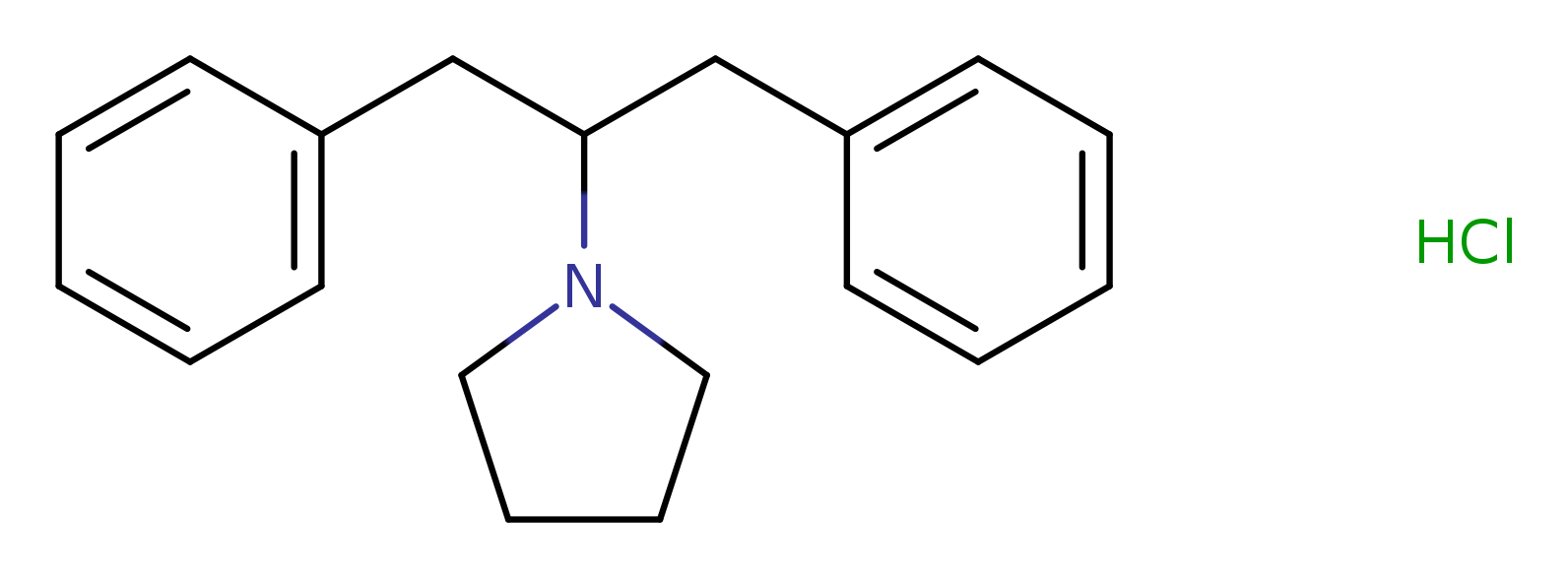 1-[2-phenyl-1-(phenylmethyl)ethyl]-pyrrolidine,monohydrochloride