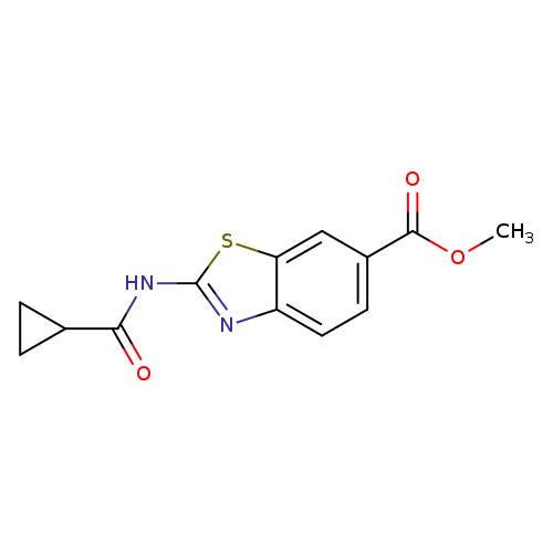 methyl 2-cyclopropaneamido-1,3-benzothiazole-6-carboxylate